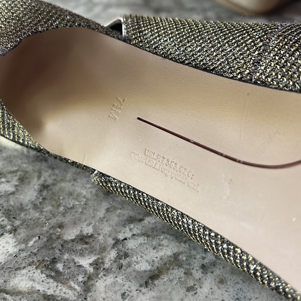Nine West gold/silver 4in platform heels - Picture 8 of 9